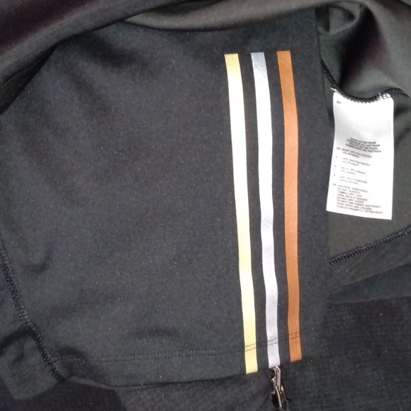 Adidas Capsule Skort Golf Skirt Tennis Black Silver Gold Copper Stripes -Small - Picture 8 of 10